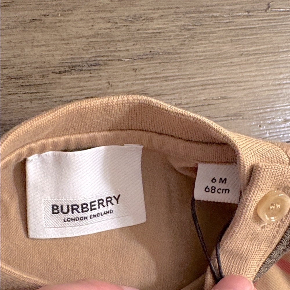 NWT [Burberry] Eli Vintage Check Plaid Cotton Short-Sleeved Shirt Toddler Sz 6M - Picture 13 of 14